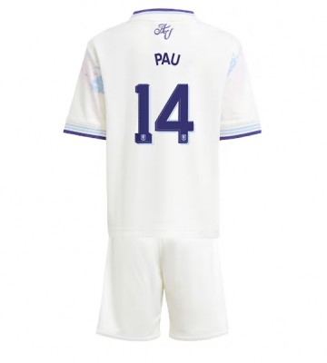 Aston Villa Pau Torres #14 Tredjeställ Barn 2025-26 Kortärmad (+ Korta byxor)